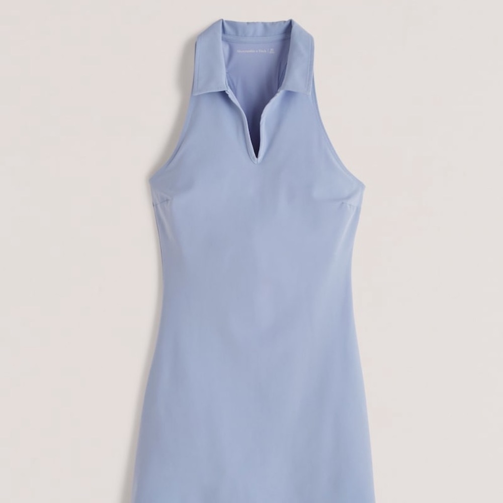 Abercrombie Traveler Polo Mini Dress Light Blue